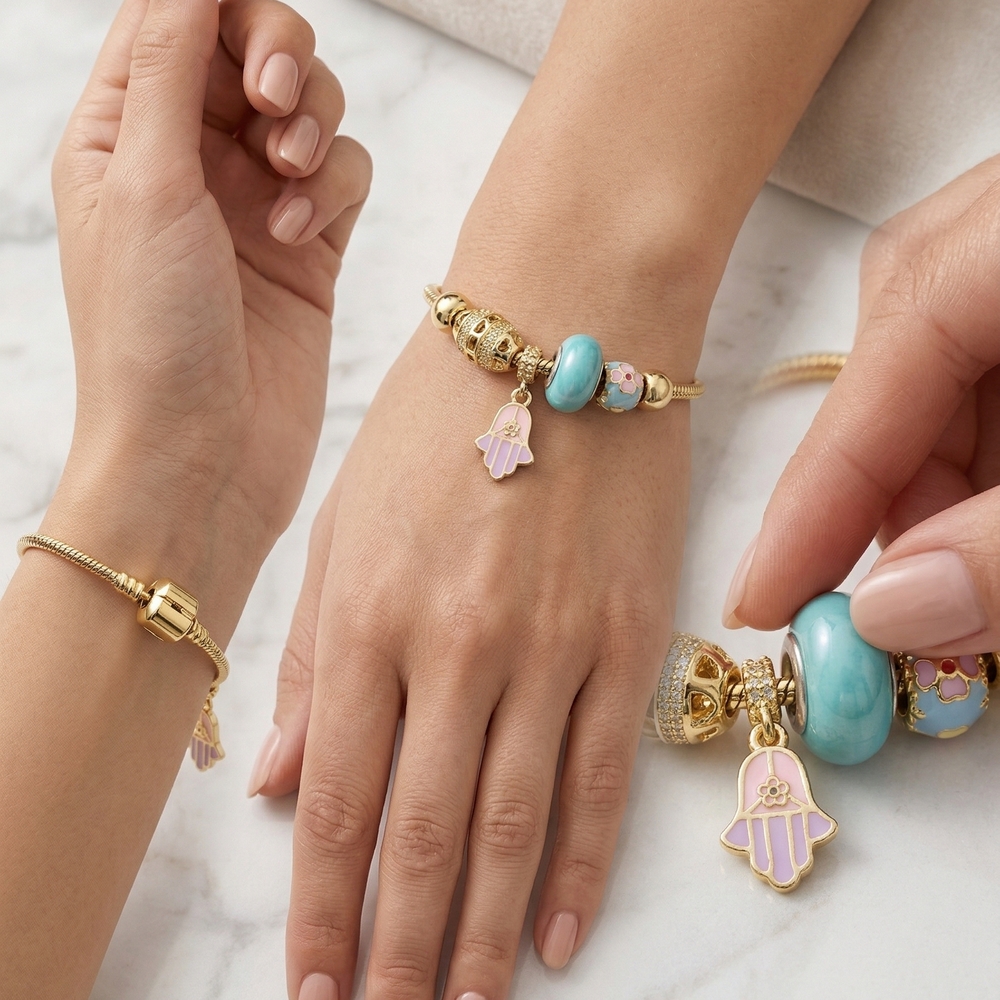 Elegant laminated gold turquoise bracelet Xp